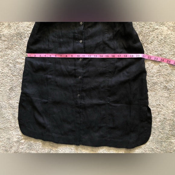 ANTHROPOLOGIE Kamryn Tie Front Black Button-Down Dress - Picture 10 of 13